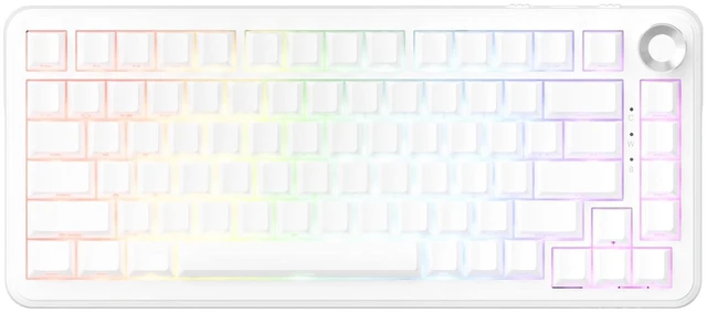 Main image of AK820 Max HE Gaming Magnetic Keyboard Switch Magnetic Hot Swappable Adjustable Actuation Rapid Trigger Mode 8000mAh RGB Wireless Bluetooth 75% White Keyboards