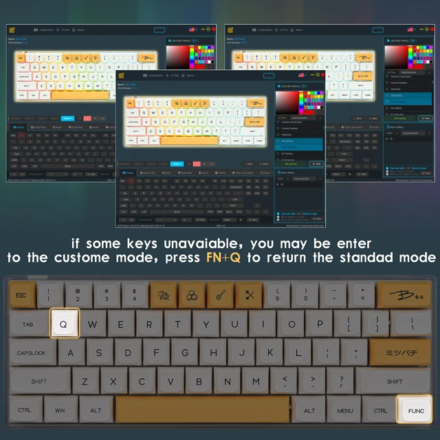 Alt view image 5 of 6 - GK61 60% Wired Mechanical Gaming Keyboard for PC Gaming | Hot Swappable Optical Red Switch NKRO RGB Quiet