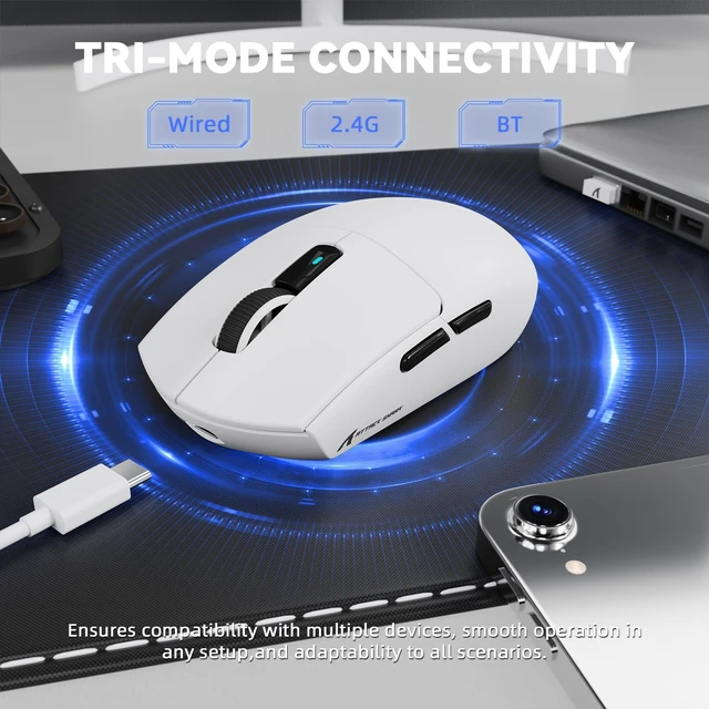Alt view image 4 of 7 - G3 PRO Wireless Gaming Mouse, 25K DPI, 59g Ultra-Light | PAW3311 Sensor, Tri-Mode 2.4G/Bluetooth/USB-C, 1000Hz, 100M Switches, RGB Magnetic Charging Dock for PC/Mac
