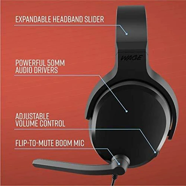 Alt view image 5 of 5 - Universal Wired Gaming Headset - Black/Blue (WMANY-N116)