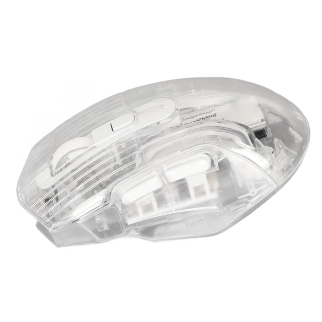 Alt view image 4 of 7 - Transparent Gaming Mouse, 3-Mode (USB/2.4G/Bluetooth) Wireless RGB Mouse with 5 Adjustable DPI (1200-3600), 7 Silent s, for PC, Laptop, Tablet, Smart TV - White