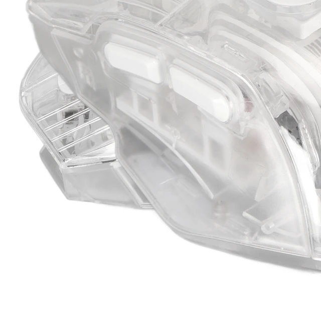 Alt view image 7 of 7 - Transparent Gaming Mouse, 3-Mode (USB/2.4G/Bluetooth) Wireless RGB Mouse with 5 Adjustable DPI (1200-3600), 7 Silent s, for PC, Laptop, Tablet, Smart TV - White