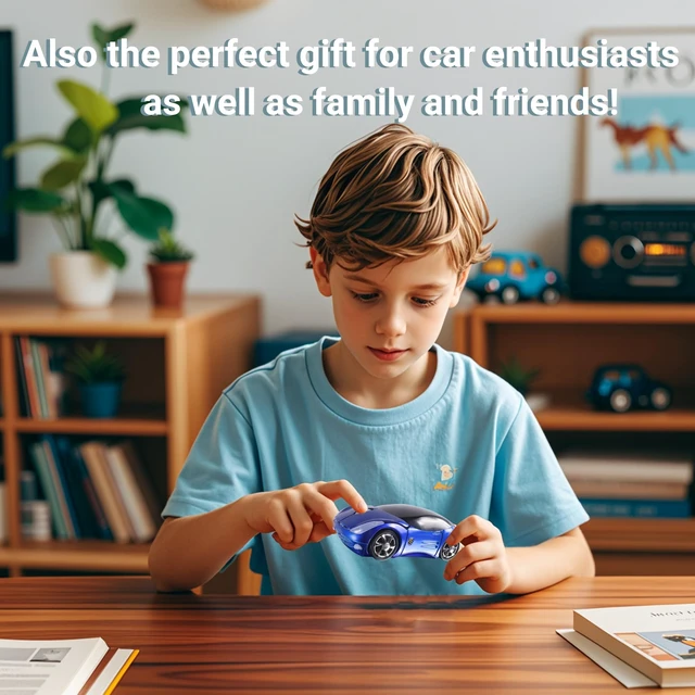 Alt view image 5 of 7 - Space Wireless 3D Sports Car Shape Ergonomic Optical Mouse, Mini for Kids, Computer Mouse for Laptop PC with Case (Blue)