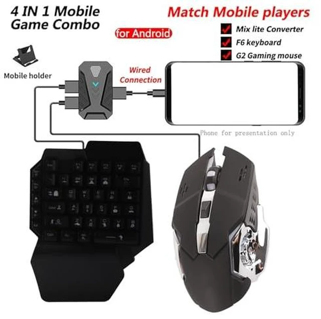 Alt view image 2 of 7 - Handed RGB Gaming Keyboard and Backlit Mouse Combo, USB Wired Half Hand Gaming Keyboard with Converter for PC Games, Compact Gaming Keyboard Mouse Set for Computer Laptop