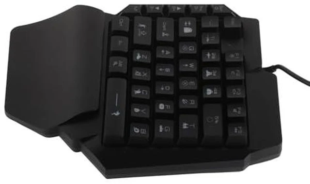 Alt view image 5 of 7 - Handed RGB Gaming Keyboard and Backlit Mouse Combo, USB Wired Half Hand Gaming Keyboard with Converter for PC Games, Compact Gaming Keyboard Mouse Set for Computer Laptop