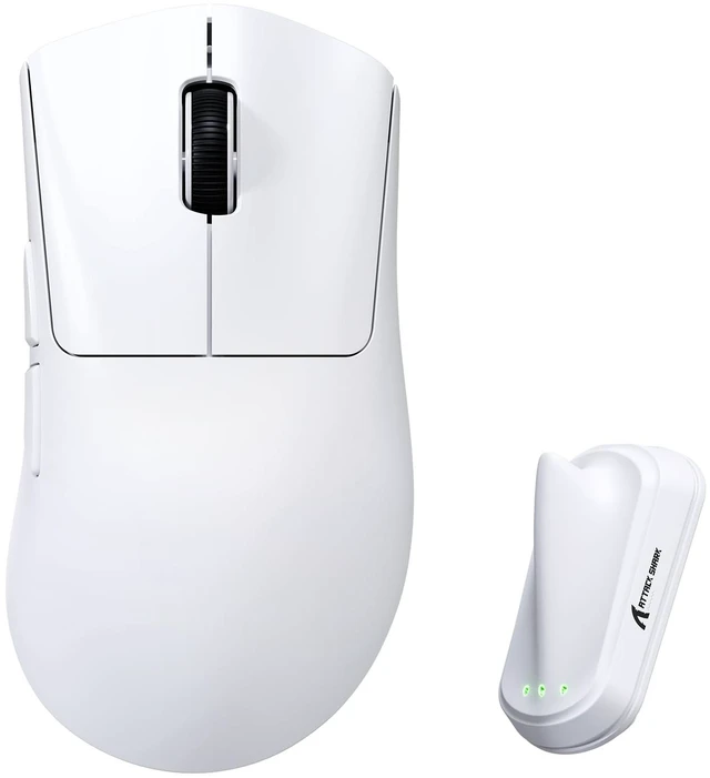 Main image of Wireless Gaming Mouse Whit 42000 DPI-PAW3950 MAX Sensor-59g Lightweight-Nordic54L15 MCU-400h Battery Life, Triple Modes,Gaming Accessories for PC/Laptop/Mac (White)