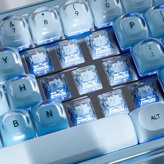 Alt view image 3 of 6 - ZhouWang Dreamlike Blue Switch,3 Pin Replacement Pre-Lubricated Dustproof Clicky Keyboards Switch,Suitable clickers for 3D Prints and MX Mechanical Keyboard108Pcs
