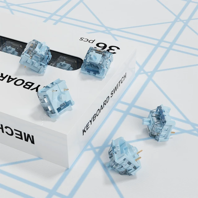 Alt view image 6 of 6 - ZhouWang Dreamlike Blue Switch,3 Pin Replacement Pre-Lubricated Dustproof Clicky Keyboards Switch,Suitable clickers for 3D Prints and MX Mechanical Keyboard108Pcs