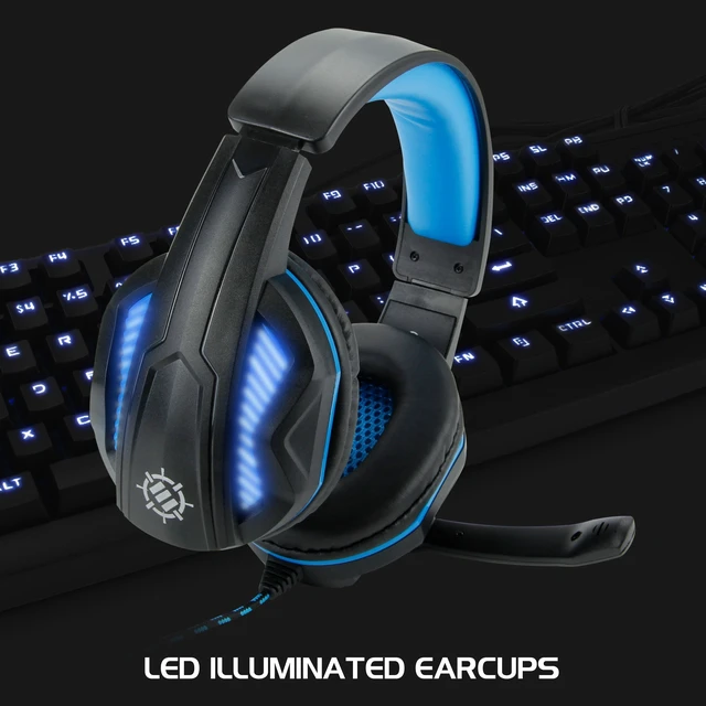 Alt view image 5 of 7 - PC Gaming Headset for PS4 & Computer with 7.1 Surround Sound - Voltaic PRO Esports Computer Headphones with Microphone, LED Light, in-Line Controls - Great for PUBG, Fortnite & More