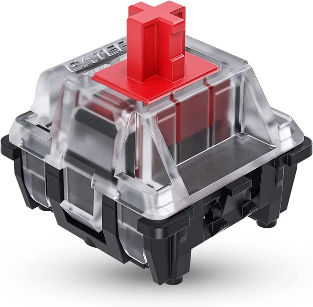 Main image of Gateron ks-15 Optical Key Switches for RGB Mechanical Gaming Keyboards | Plate Mounted (Gateron Optical Red, 90 Pcs)