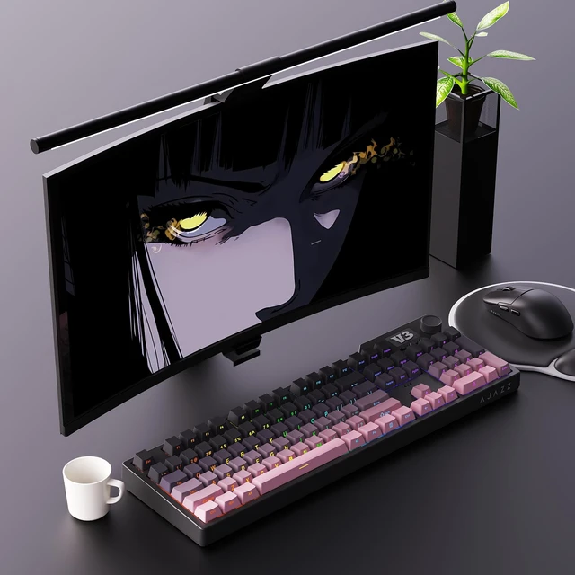Alt view image 7 of 7 - AK35I V3 104-Key Full Size Wired Gasket Mount Gaming Keyboard with Multimedia Buttons & Knob Control | Five Layer Pad | OEM Profile PBT Keycaps | White Backlit Custom Keyboard