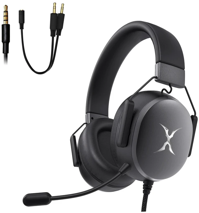Main image of BA-68 Gaming Headset for PC, PS4, PS5, Xbox, Lightweight Over-Ear Headphone with mic, 50MM Dynamic Drivers, 3.5mm Audio Jack, Soft Memory Foam Cushion, Removable Microphone