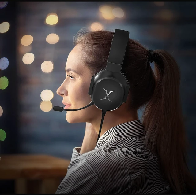 Alt view image 7 of 7 - BA-68 Gaming Headset for PC, PS4, PS5, Xbox, Lightweight Over-Ear Headphone with mic, 50MM Dynamic Drivers, 3.5mm Audio Jack, Soft Memory Foam Cushion, Removable Microphone