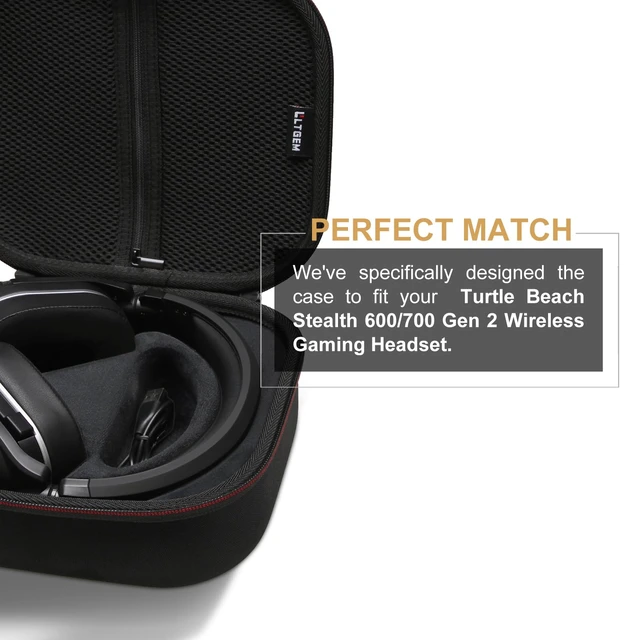 Alt view image 4 of 7 - Turtle Beach Stealth 500/600/700 Wireless Gaming Headset Black | Hard Carrying Travel Case for Turtle Beach Stealth 500 XB/600 Gen 3/700 Gen 3/600 Gen 2/700 Gen 2 Wireless Gaming Headset