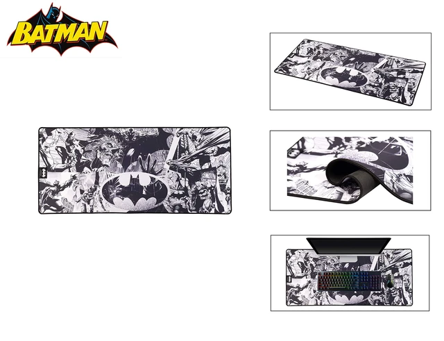 Alt view image 3 of 5 - Batman Mouse Pad XXL 35x15 in Gaming Desk Mat Extra Large | DC Comics Batman officially licensed, Gaming mousepad 90x40 cm, Non-slip rubber base, Extended surface