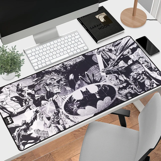 Alt view image 5 of 5 - Batman Mouse Pad XXL 35x15 in Gaming Desk Mat Extra Large | DC Comics Batman officially licensed, Gaming mousepad 90x40 cm, Non-slip rubber base, Extended surface