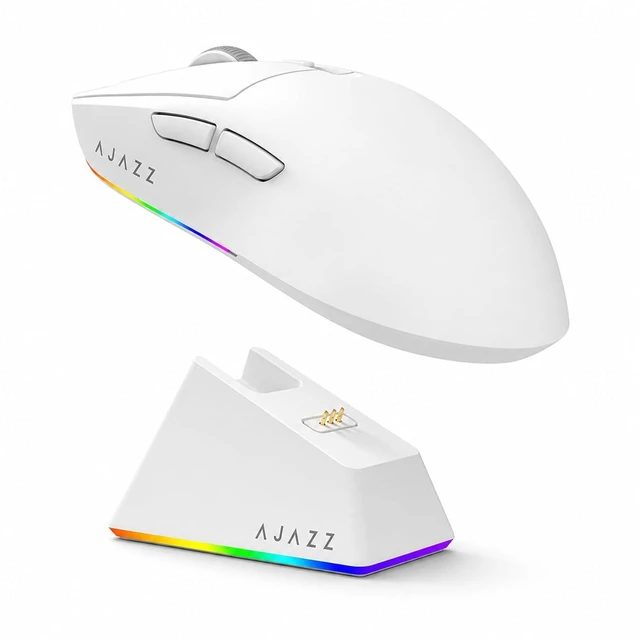 Main image of AJ139V2 MC Wireless Gaming Mouse with Magnetic Charging Dock, 66g Ultra-Light, 22000 DPI PAW3311 Optical Sensor, Tri-Mode (2.4G/BT5.0/Wired), 80M Clicks, Programmable for PC/Mac/Laptop