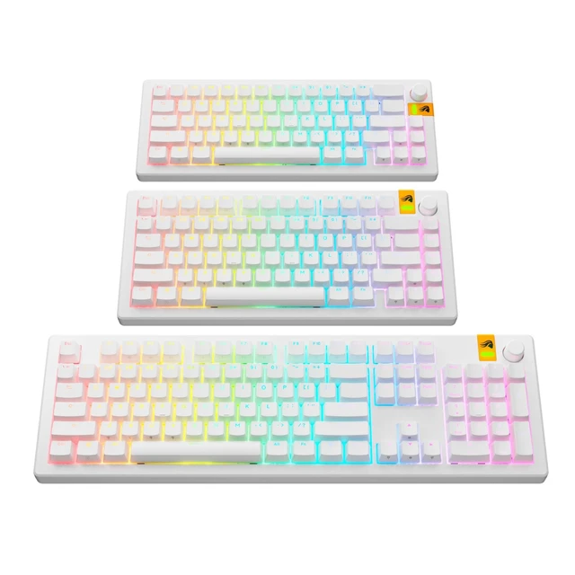 Alt view image 5 of 7 - Gaming - GPBT Backlit Keycaps (White) Translucent Shine Through Legends, Fits 100%, 75% 65% 60% Custom Mechanical Gaming Keyboards, Fits ANSI, ISO, Windows & macOS, English (US)