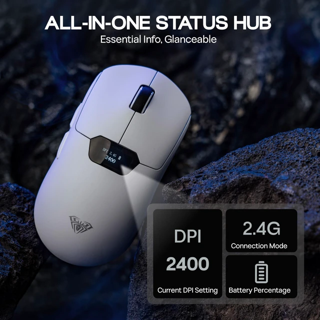 Aula SC390 Lightweight Gaming Mouse with Display Screen | 2.4G/USB-C/BT ...