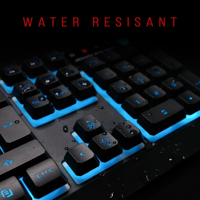 Alt view image 4 of 6 - B188 8-Key Light Strike (LK) Optical Mechanical Gaming Keyboard Tri-Color LED Backlit Smooth/Linear Black Switch