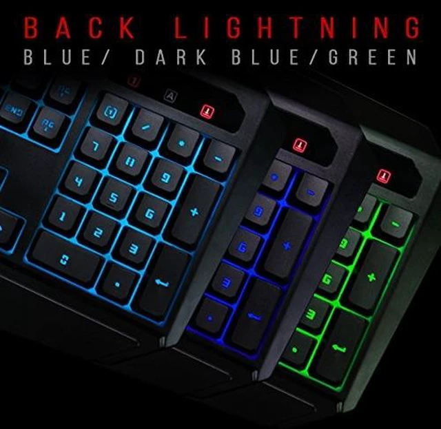 Alt view image 6 of 6 - B188 8-Key Light Strike (LK) Optical Mechanical Gaming Keyboard Tri-Color LED Backlit Smooth/Linear Black Switch