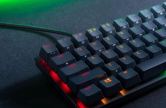 Alt view image 3 of 7 - Huntsman Mini 60% Gaming Keyboard: Fastest Keyboard Switches Ever - Linear Optical Switches - Chroma RGB Lighting - PBT Keycaps - Onboard Memory - Classic Black