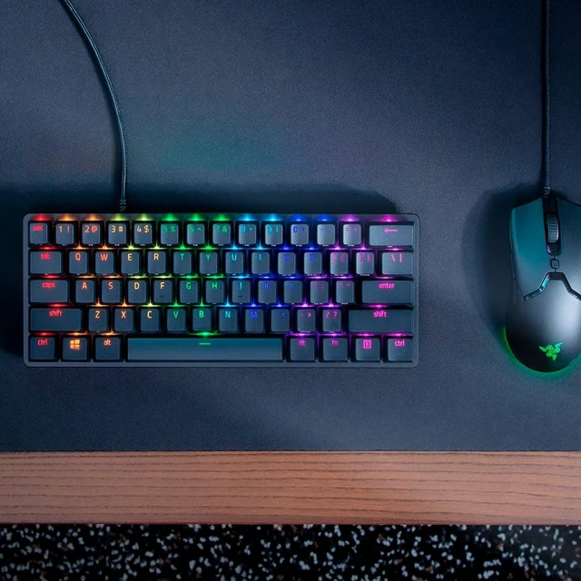Alt view image 5 of 7 - Huntsman Mini 60% Gaming Keyboard: Fastest Keyboard Switches Ever - Linear Optical Switches - Chroma RGB Lighting - PBT Keycaps - Onboard Memory - Classic Black