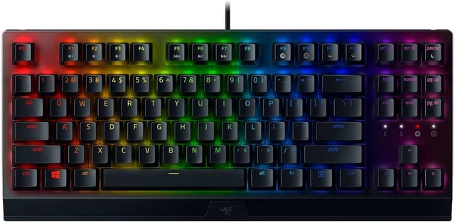 Alt view image 2 of 7 - BlackWidow V3 Tenkeyless Mechanical Gaming Keyboard: Razer Mechanical Switches - Chroma RGB Lighting - Compact Form Factor - Programmable Macro Functionality - USB Passthrough