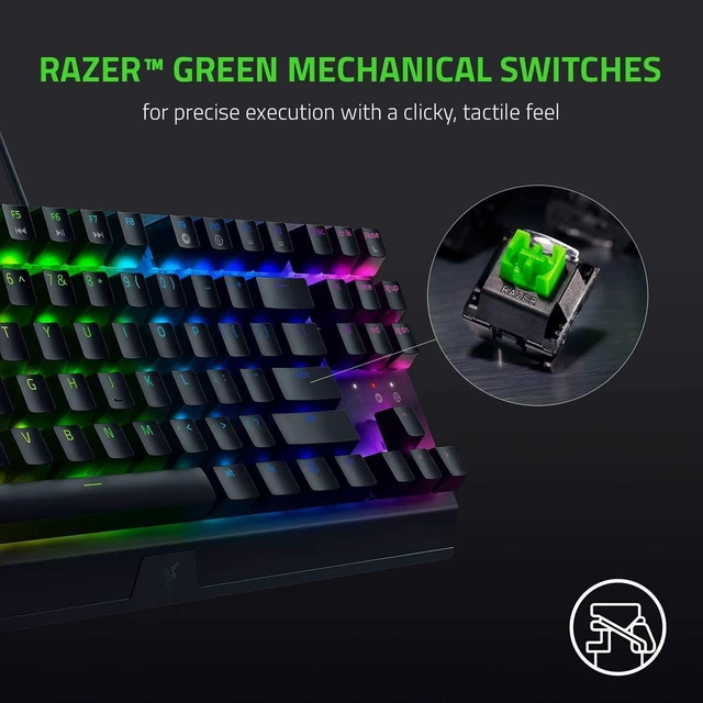 Alt view image 7 of 7 - BlackWidow V3 Tenkeyless Mechanical Gaming Keyboard: Razer Mechanical Switches - Chroma RGB Lighting - Compact Form Factor - Programmable Macro Functionality - USB Passthrough