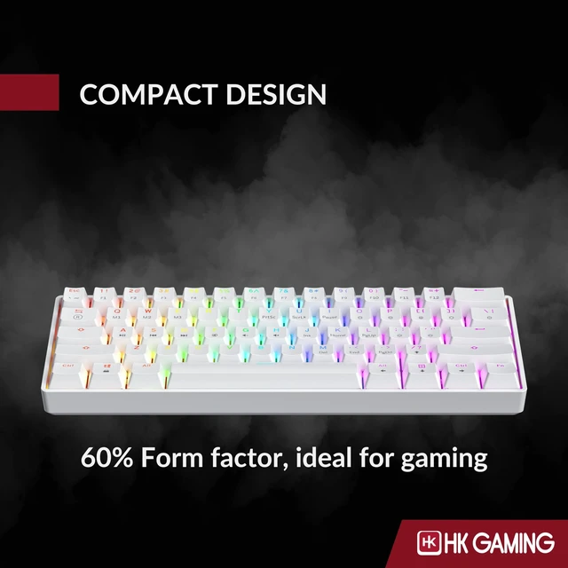 Alt view image 6 of 7 - Gaming GK61HE 60% | Magnetic Mechanical Gaming Keyboard | Rapid Trigger 0.1mm Step | 61 Keys Multi Color RGB | 1kHz Polling Rate | PC/Mac Gamer | US Layout (White)
