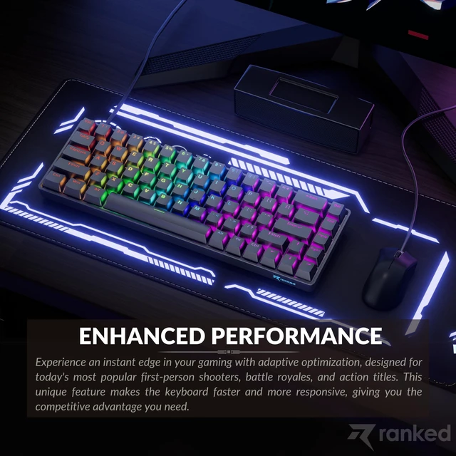 Alt view image 7 of 7 - Master M65 HE 65% | Rapid Trigger Technology | Magnetic Mechanical Gaming Keyboard | 68 Keys RGB LED for PC/Mac Gamer | US Layout (Black, Clear Switch)