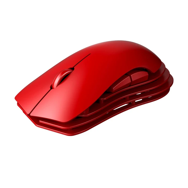 Alt view image 2 of 7 - M259 Magnesium Aluminum Alloy Mouse, BT/2.4G/USB-C Lightweight Mice (Red), With Screen RGB Backlit, AJ179 APEX