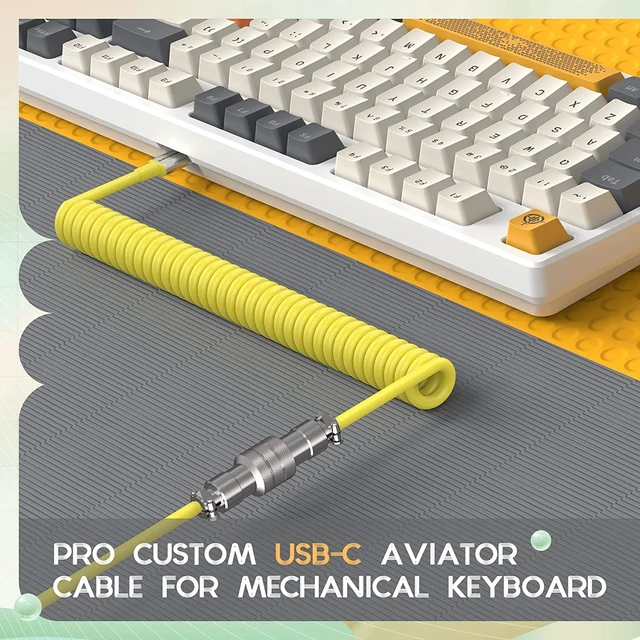 Alt view image 7 of 7 - Gaming Keyboard and Wrist Rest Pad and Custom Coiled USB C Cable,Triple Mode TKL Hot Swappable Tactile Switches,LIGHTSYNC RGB,Mechanical Keyboard Palm Rest for PC PS5 PS4 Xbox Mac-3 in 1 Kit