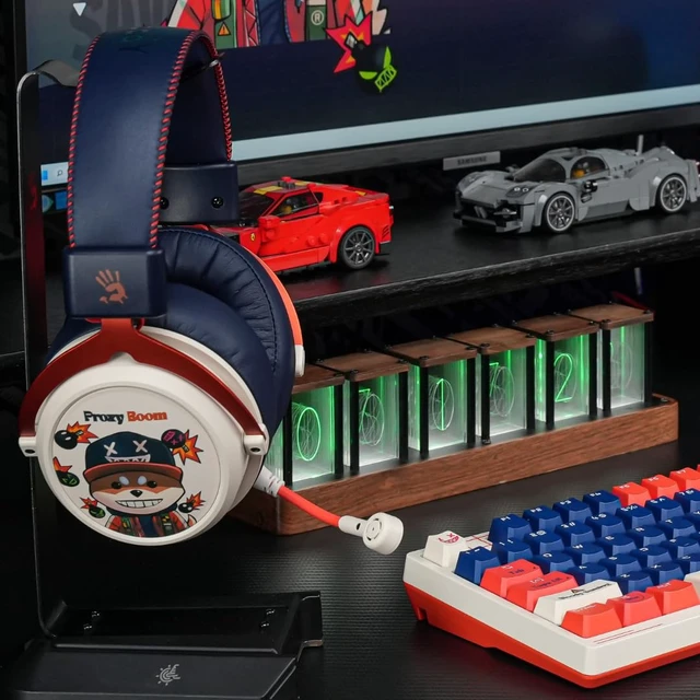 Alt view image 6 of 7 - M595 HybridCore Gaming Headset - Proxy Boom Edition - Cmedia CM6646, HybridCore Precision, Noise Cancelling Mic, 280g Lightweight, 3D Protein Leather Cushions