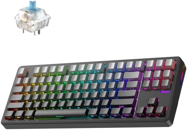 Main image of 87 PRO Hot Swappable Linear Switches Wireless Mechanical Keyboard | Tri-Mode BT5.0/2.4GHz/USB-C,RGB Backlit Computer Gaming Keyboards for PC/Tablet/PS/Xbox(PRO Black)