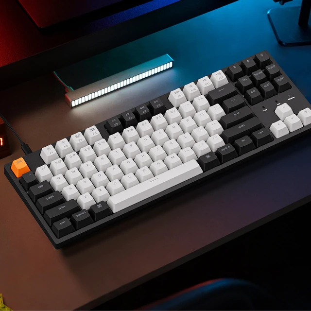 Alt view image 3 of 7 - C1 Wired TKL Keyboard, Gateron G Pro Brown, RGB Backlight | Wired 87-key TKL keyboard with Gateron G Pro Brown switches, rgb backlight and 1000 Hz polling.