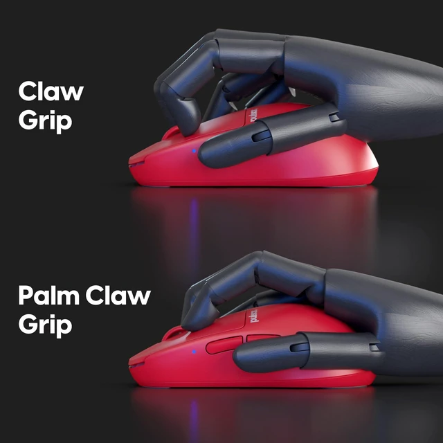 Alt view image 7 of 7 - Gaming Gears X2H mini Wireless Gaming Mouse, Limited Color Edition, Ultra Lightweight 1.83 oz (52 g), Symmetrical, Optical Switch, 26000 DPI, PAW3395 Sensor (Mini, Wireless, Red)