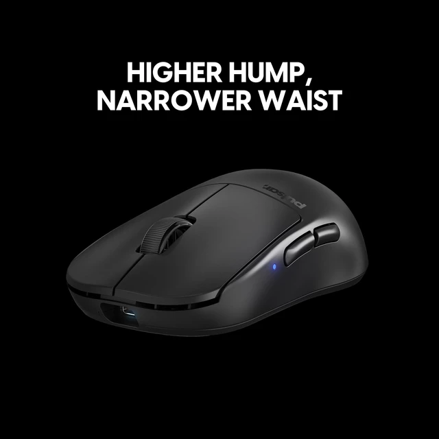 Alt view image 3 of 6 - Gaming Gears X2H v3 Wireless Gaming Mouse, Ultra Lightweight 1.87 oz (53g), Symmetrical, Optical Switch, 32000 DPI, 750 IPS, XS-1 Sensor, 8k Compatible (Mini, Black)
