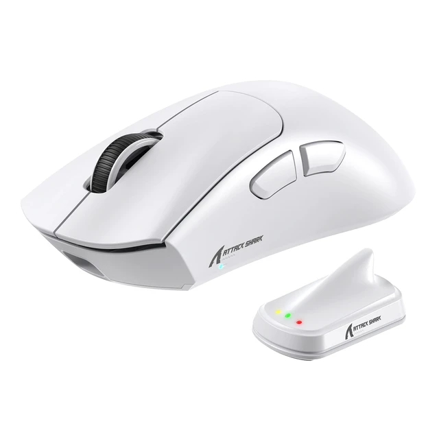 Main image of V8 Wireless Ultralight 8K Polling Gaming Mouse-White | 42000 DPI,Nordic 54L15 MCU Chip,PAW3950 Max Sensor,Tri Mode-Wired/BT/2.4Ghz,400Hrs Long Battery,Programmable for PC Mac FPS