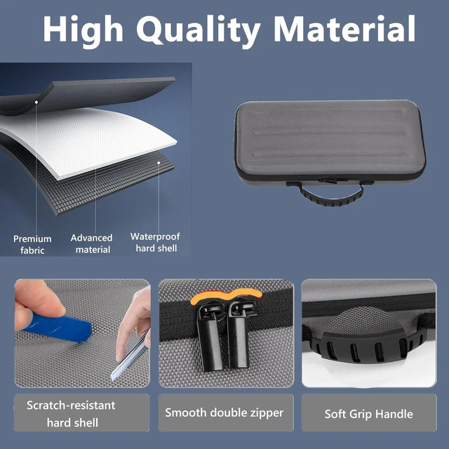 Alt view image 3 of 7 - 75% Keyboard Case, Hard Shell Travel Carrying Bag for Aula F75 | Fits Aula F75, ASUS ROG 75% & Similar Hard Shell, Soft Lining, Dustproof, Mesh Pocket for Accessories