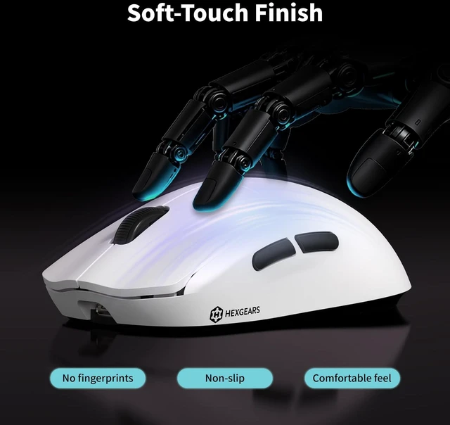 Alt view image 5 of 7 - H9 Gaming Wireless Mouse, White | 12500 Dpi Optical Sensor, 60g Lightweight, 5 Programmable Buttons, Sword Micro Switch, Web Drive, 150 Hr Battery, for PC&MAC