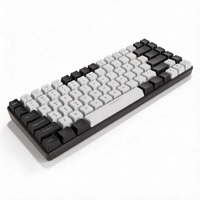 Main image of Mechanical Feeling Gaming Keyboard, 84 Keys Hot Swappable Wired Mechanical Feeling Keyboard, RGB Backlit Ultra Compact Keyboard for Desktop, Computer, PC (White)