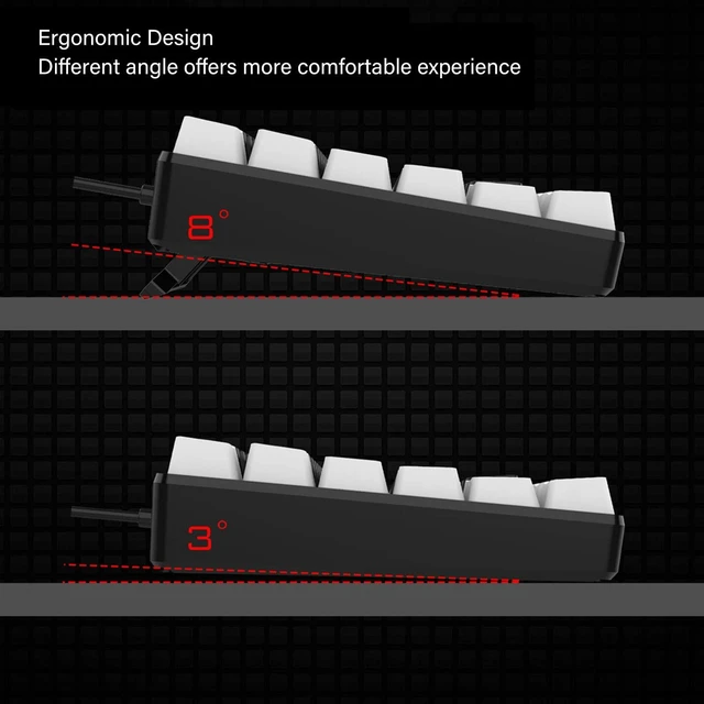 Alt view image 4 of 7 - Mechanical Feeling Gaming Keyboard, 84 Keys Hot Swappable Wired Mechanical Feeling Keyboard, RGB Backlit Ultra Compact Keyboard for Desktop, Computer, PC (White)