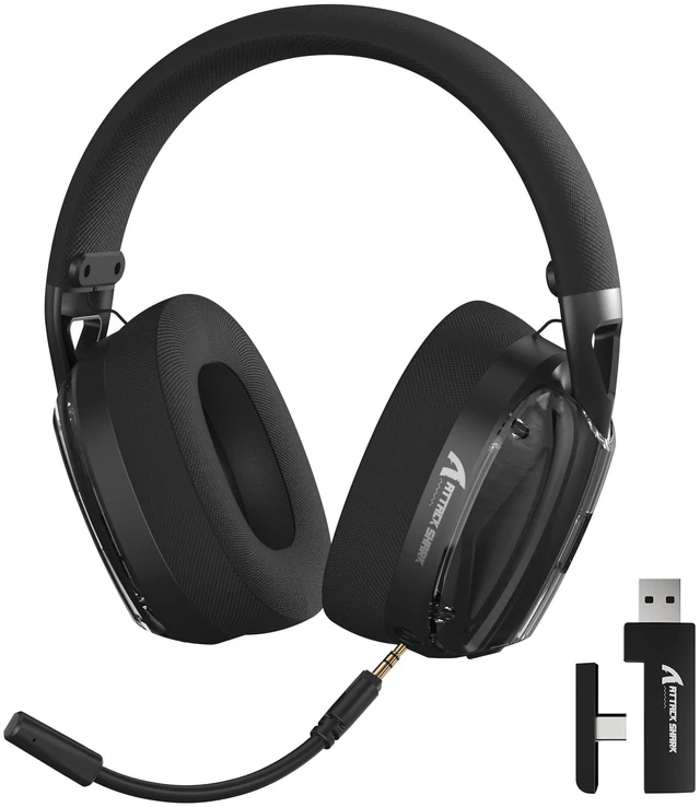 Main image of Wireless Over-Ear Gaming Headset,40mm Drivers,Detachable Noise Cancelling Mic,Memory Foam Ear Pads,3 Modes USB Computer Headset with 5.1 Surround Sound for PC/Mac/PS4/PS5-Black