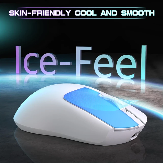 Alt view image 7 of 7 - M4 52g Lightweight PAW3311 Sensor Tri-Mode Wireless Gaming Mouse | Adjustable 24000 DPI RGB Lighting 20M Clicks 5 Programmable Buttons 400mAh 2.4G/BT/USB-C Wired Computer Mice for PC/Mac-White