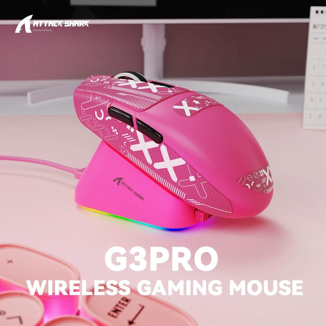 Alt view image 2 of 7 - G3 PRO Wireless Gaming Mouse, 25K DPI, 59g Ultra-Light | PAW3311 Sensor, Tri-Mode 2.4G/Bluetooth/USB-C, 1000Hz, 100M Switches, RGB Magnetic Charging Dock for PC/Mac