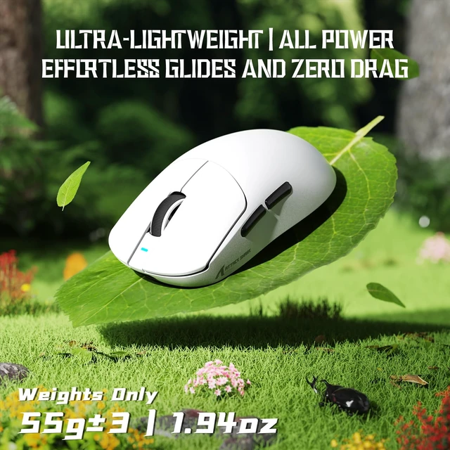 Alt view image 5 of 7 - X8 SE 55g Superlight Wireless Gaming Mouse,BK52820 Tri-Mode BT/2.4G Wireless/Wired Mouse,25000DPI,500mAh Battery,Med to Large Hand Size,5 Programmable Buttons for Pc/Mac(White)