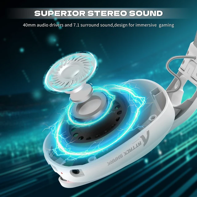 Alt view image 2 of 7 - L90 Over-Ear Wireless Gaming Headphone with Mic - White | 2.4GHz/Bluetooth/Wired, 40mm Driver, 7.1 Surround Sound, Foldable, Ultra-Light, RGB, Customizable, Ergonomic, for PS4/PS5/PC