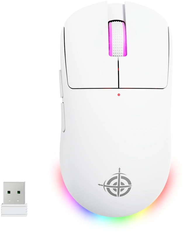 Main image of G6 Wireless Gaming Mouse,24000 DPI Adjustable,72g Lightweight Mouse,1000Hz Polling Rate,Tir-Mode BT/2.4G/ Wired Gaming Mouse,750mAh Battery,with Grip Tape for Gamer/Office/PC/Mac,White