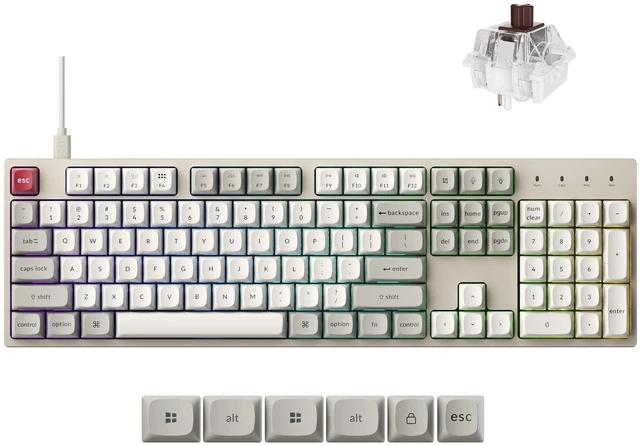 Main image of Keychron C2 Pro Full Size Wired Mechanical Keyboard with 8K Hz Polling Rate | Custom South-Facing RGB Backlight, Hot-Swappable, Non-Shine-Through PBT Keycaps, Mac Windows Linux Compatible, USB-C